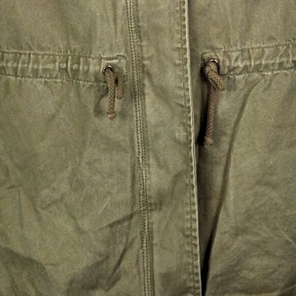 Per Se Army Green Cargo Vest Adjustable Waist Sleeveless Full-Zip Womens Sz Lg - Picture 7 of 10